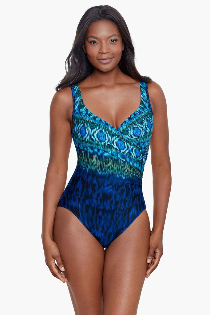 Woman in a swimming costume.