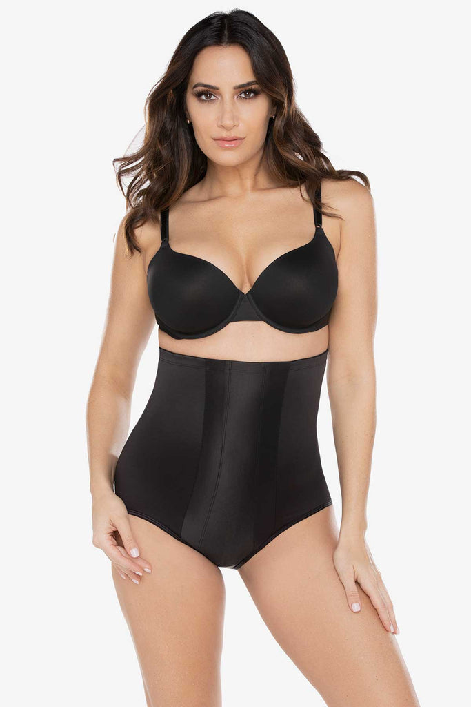 SHAPEWEAR PROMESSE High-waisted shapewear swimsuit bottoms BLACK