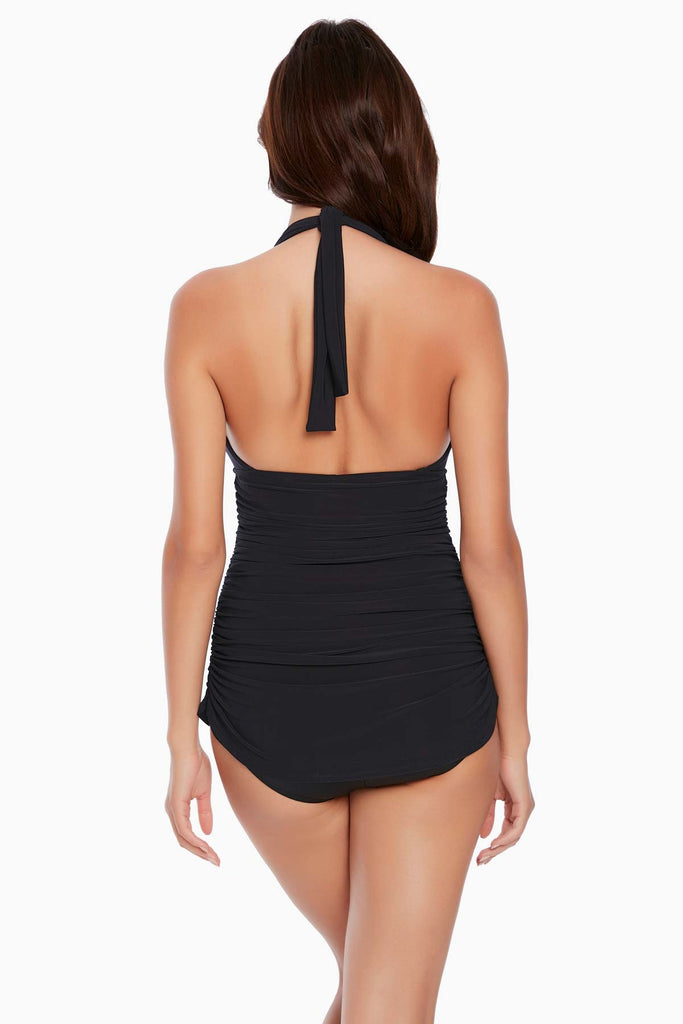 back view of the Magicsuit swim dress in black
