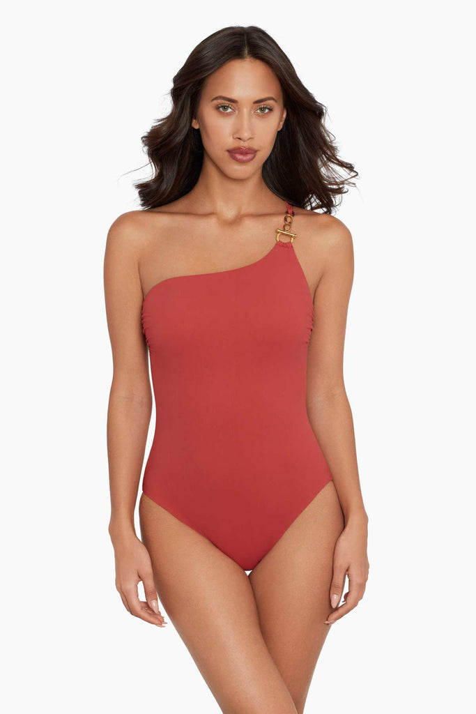 Woman in a amoressa swim suit.