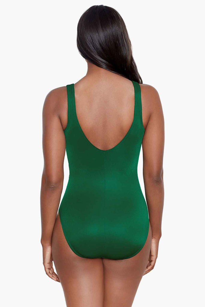 Fixed Staps Swimsuit in Green